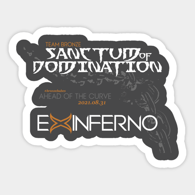 Team Bronze AOTC Sanctum of Domination T-Shirt Sticker by Ex Inferno